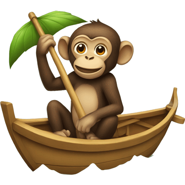 monkey in boat emoji