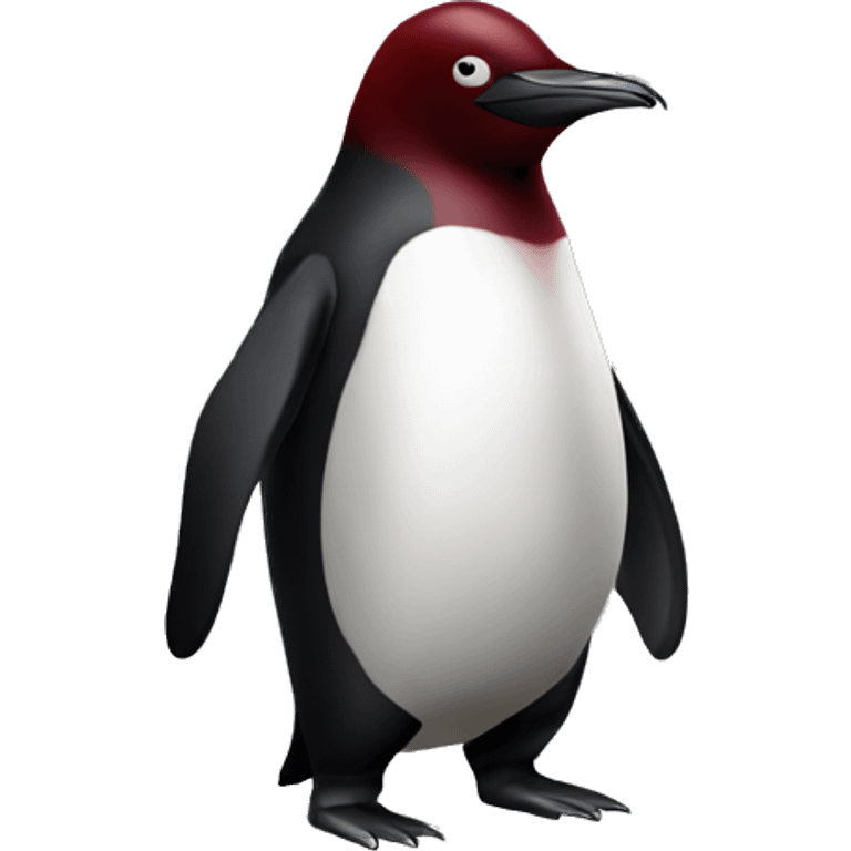 dark red pinguin emoji