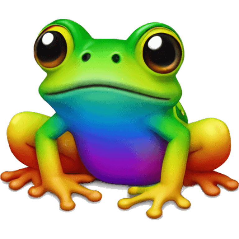 Rainbow frog emoji