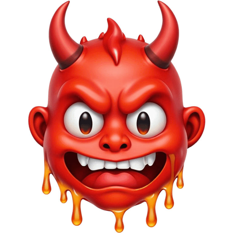 melting devil face emoji