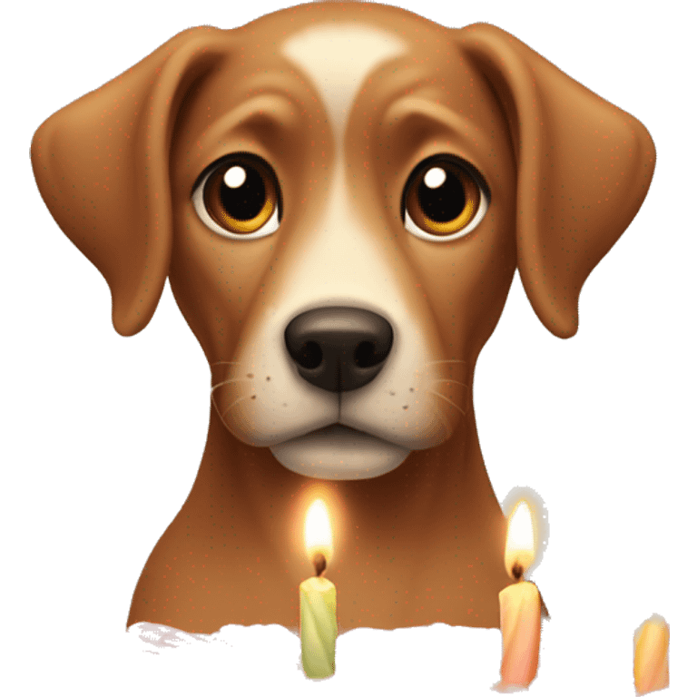 Dog blowing out candles  emoji