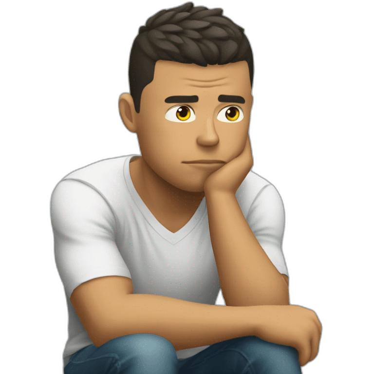 Ronaldo sitting depressed emoji