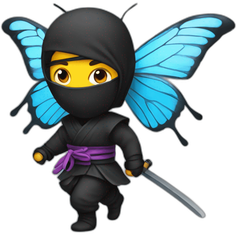 Ninja with butterfly  emoji