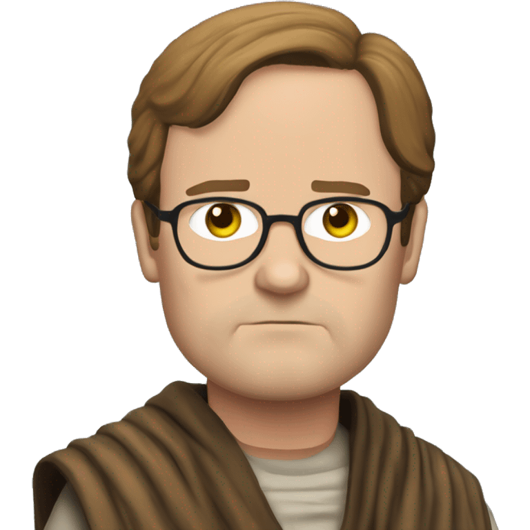 Dwight Schrute as a Jedi knight emoji