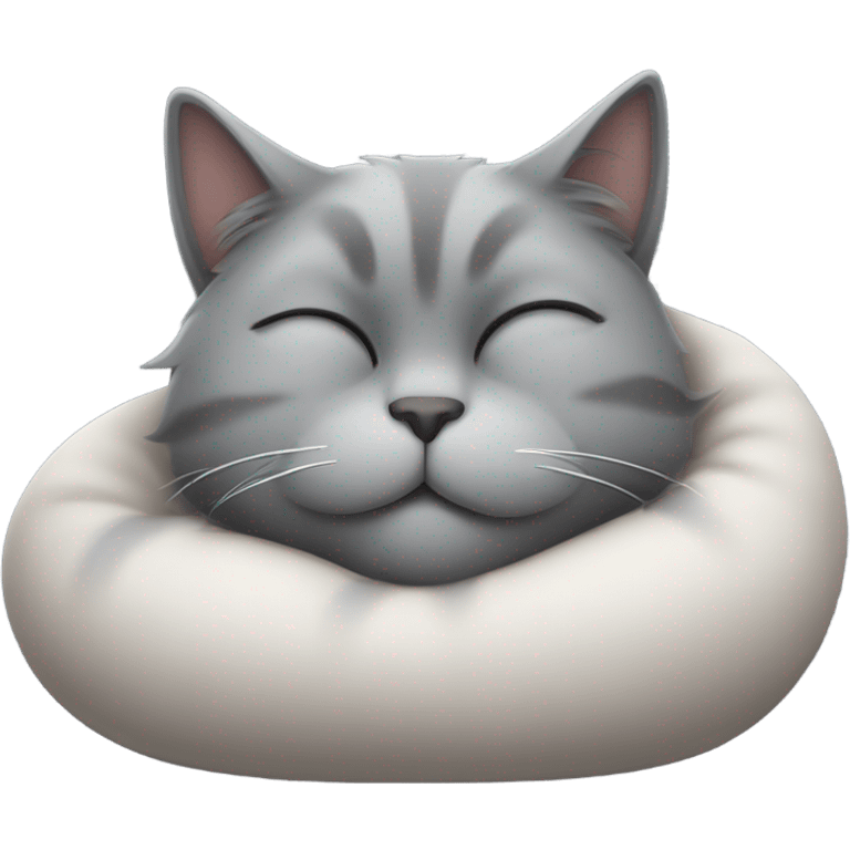 Sleeping astronaut grey cat emoji