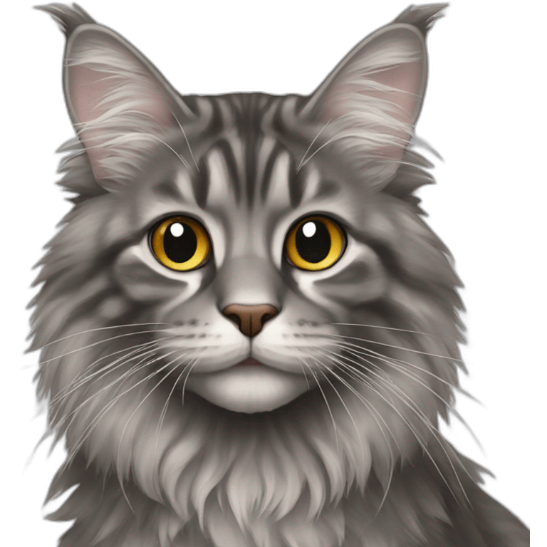 Maincoon gris emoji