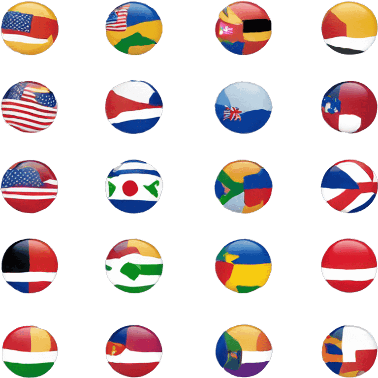 Globe with different flags on it  emoji