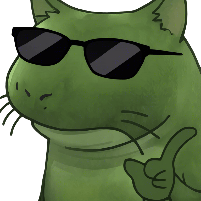 Cat with sunglasses emoji