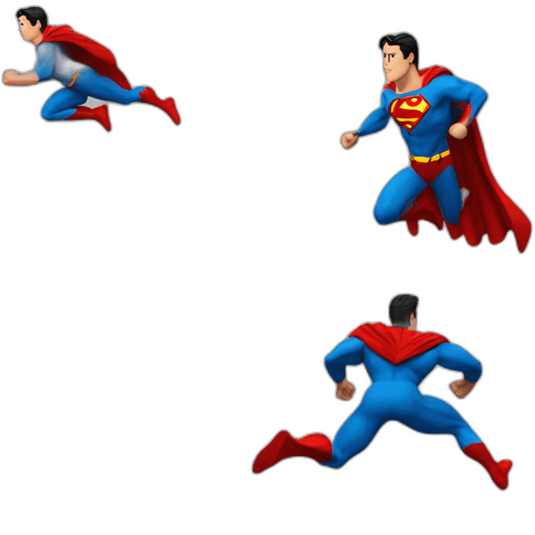 superman runing sidepose emoji