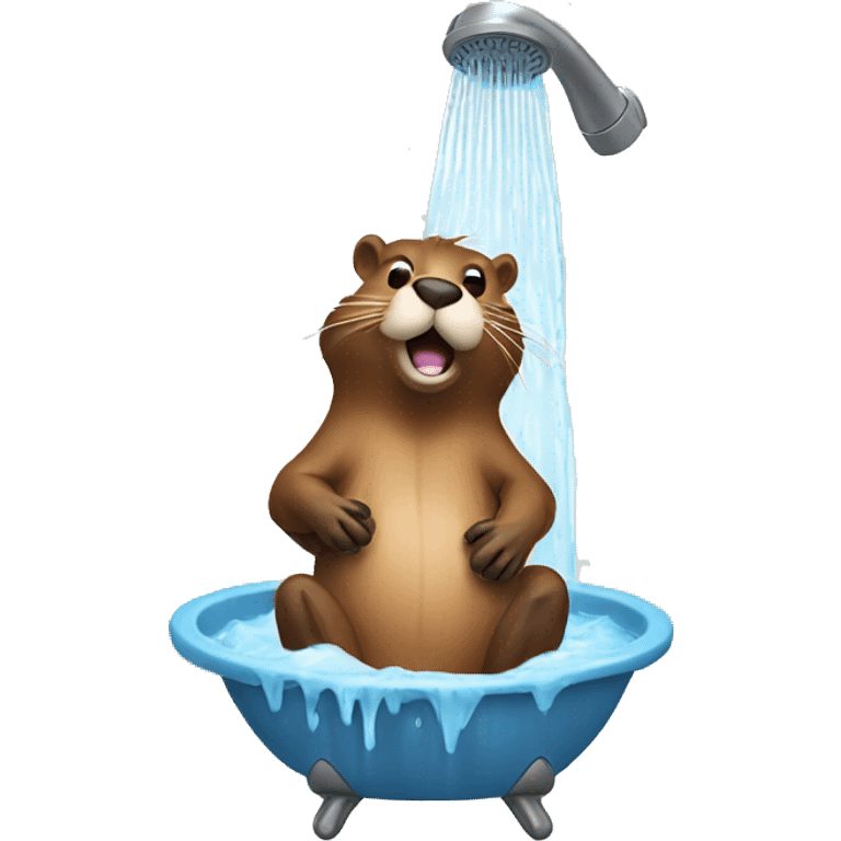 beaver showering emoji