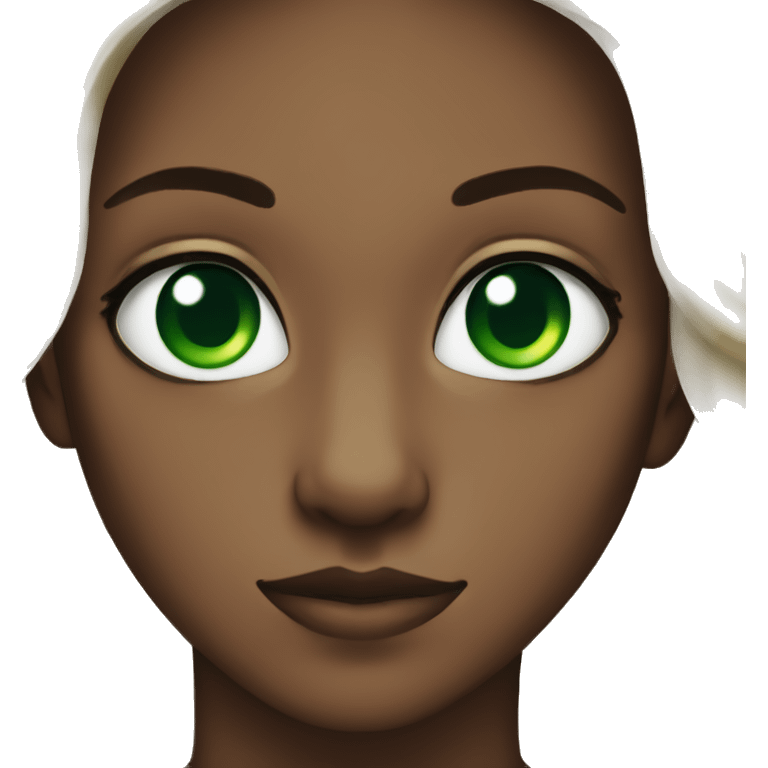 Black panther with green eyes emoji