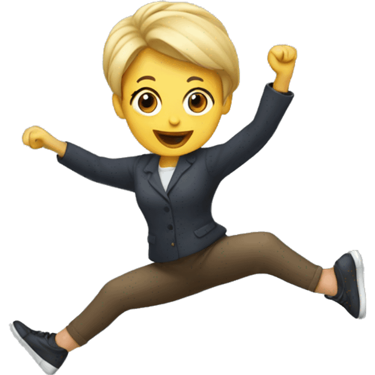 A lady jumping emoji