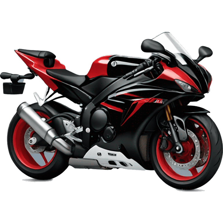 Black and red Yamaha R1 motorcycle  emoji