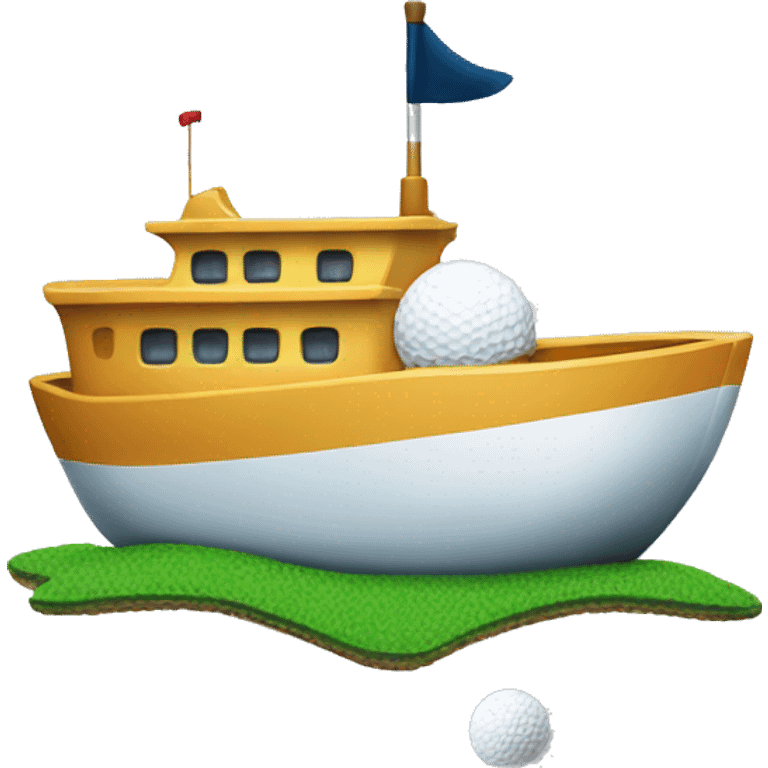 ship playing golf emoji