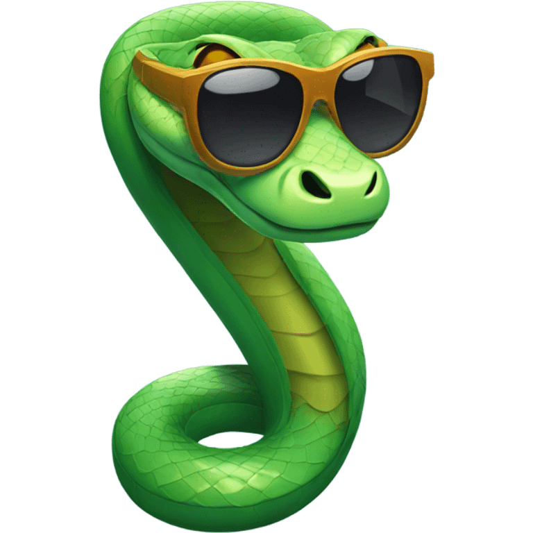 snake with sunglasses  emoji