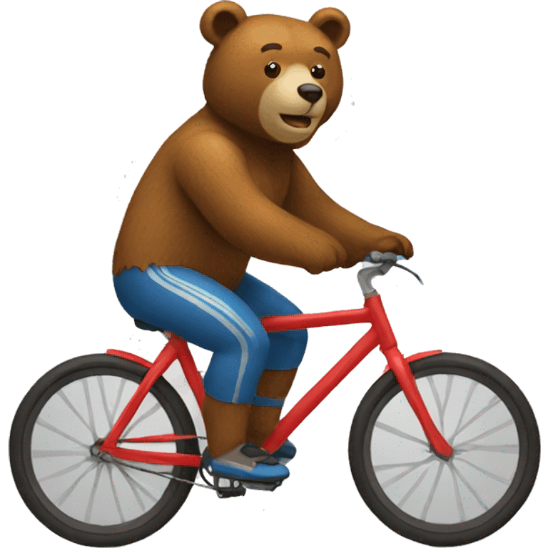 an emoji bear cycling emoji