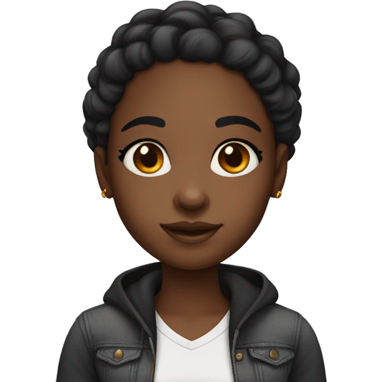 Black girl cute emoji