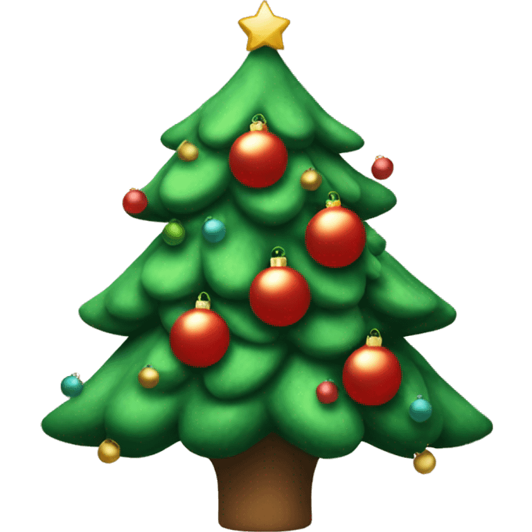 Christmas tree with baubles on it  emoji