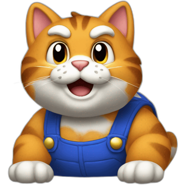 Mario Bros as a cat emoji