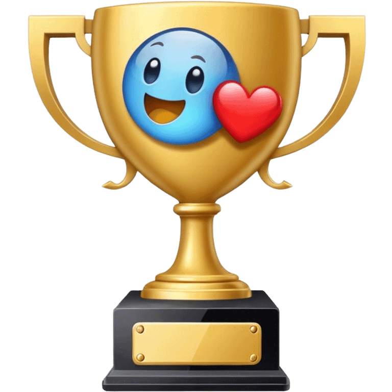 a trophy in a mobile phone emoji