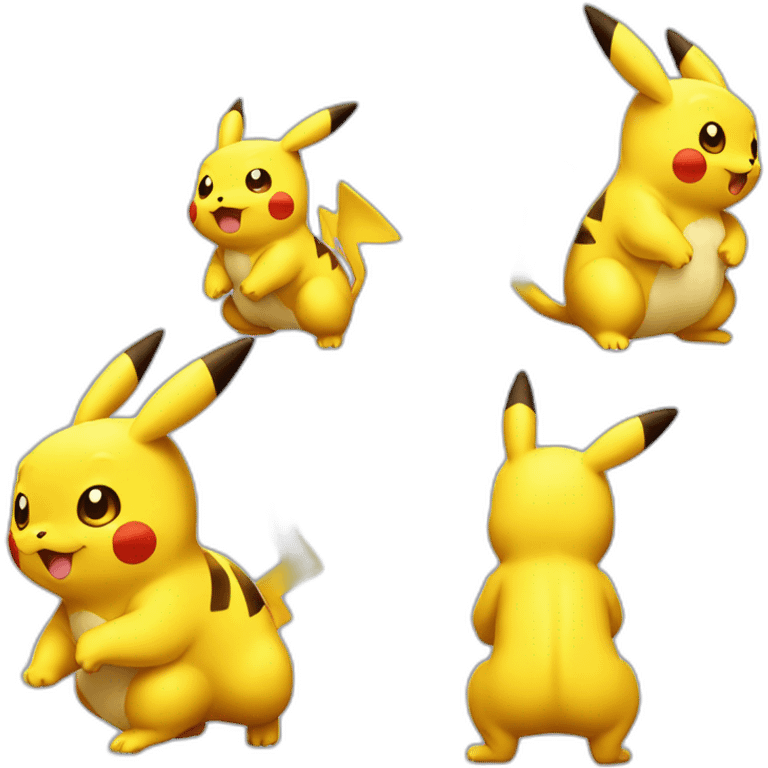 pickachu sur dracaufeu emoji