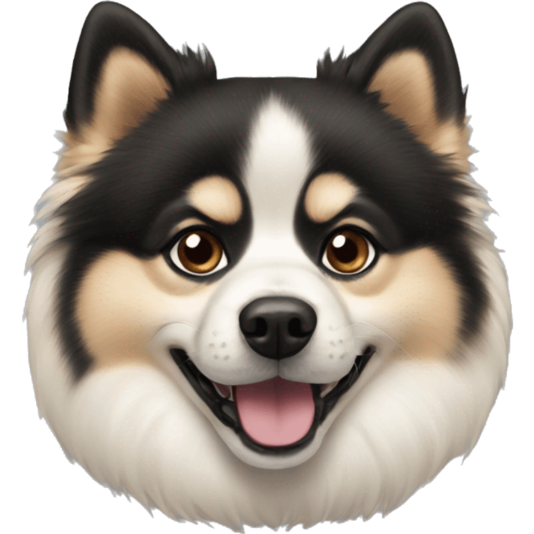 Pomeranian and husky emoji