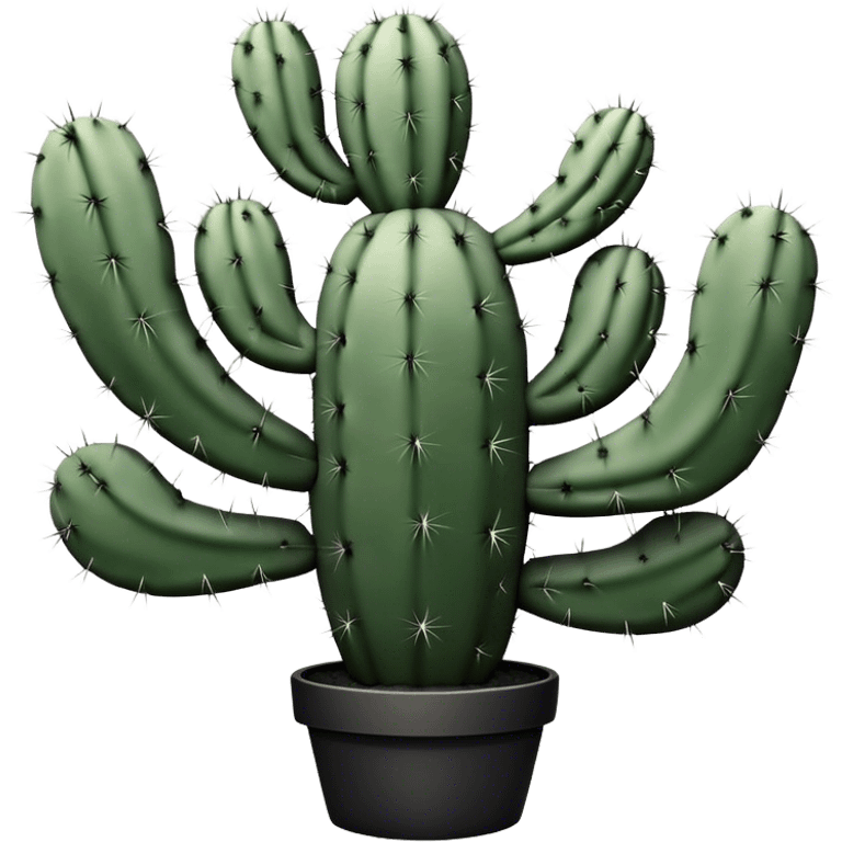 Cactus blanco y negro  emoji