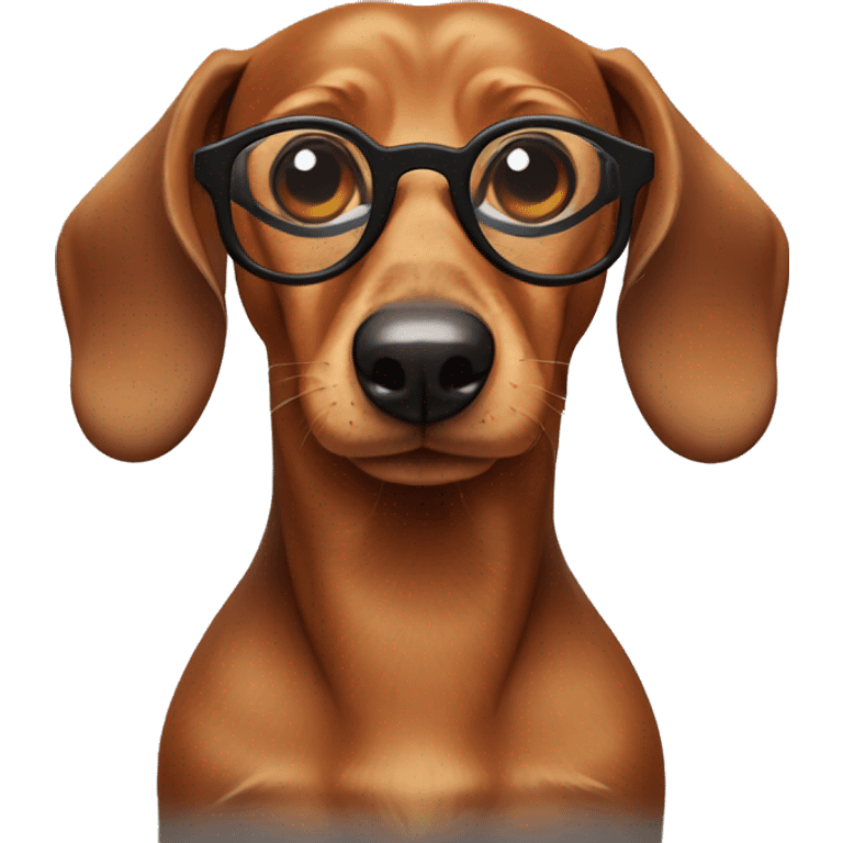 dachshund with subglasses emoji