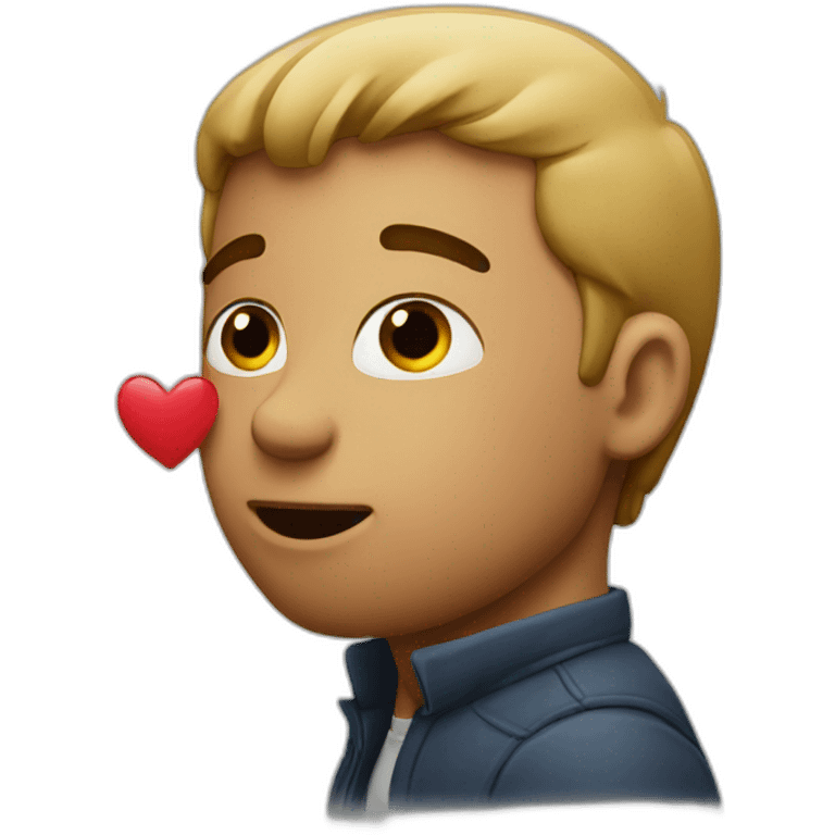 Man sending a kiss emoji