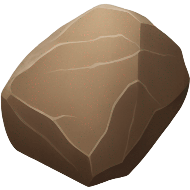 a brown piece of rock emoji