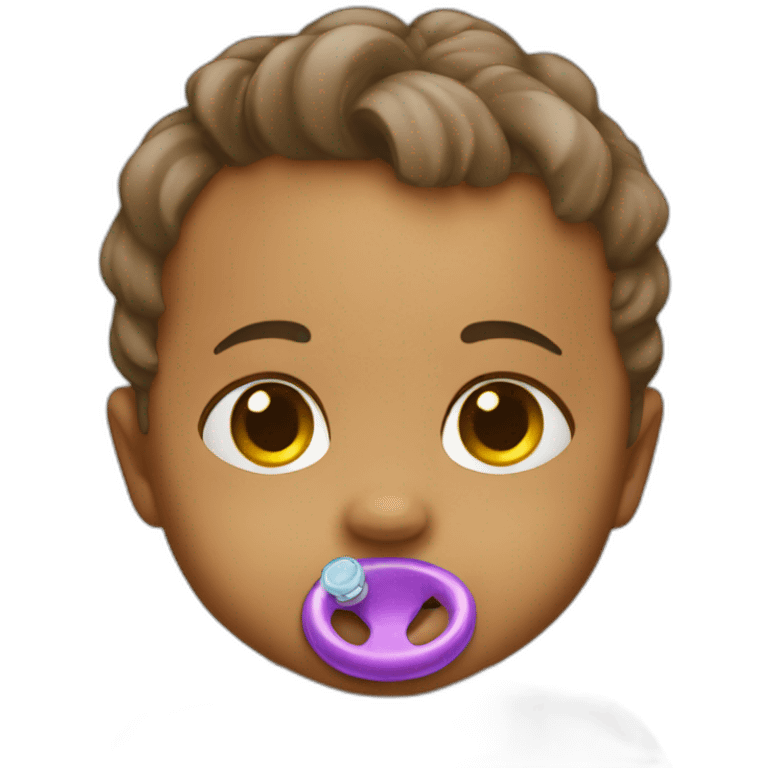 Baby with a pacifier emoji