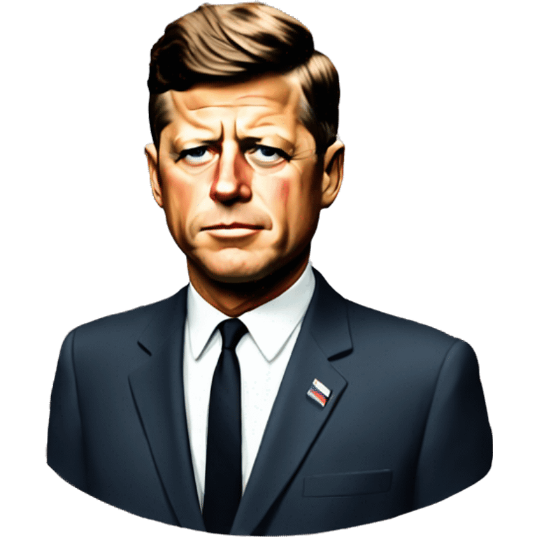 JFK with American flag emoji