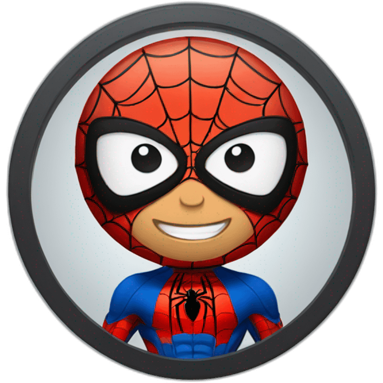 Circular Spider Man emoji