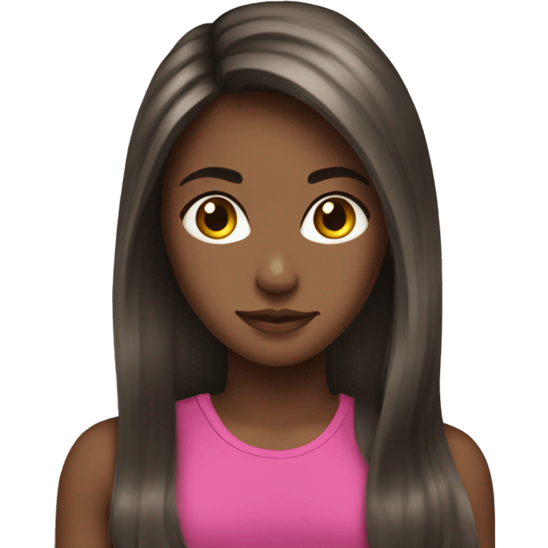 Long hair brunette girl in gym  emoji