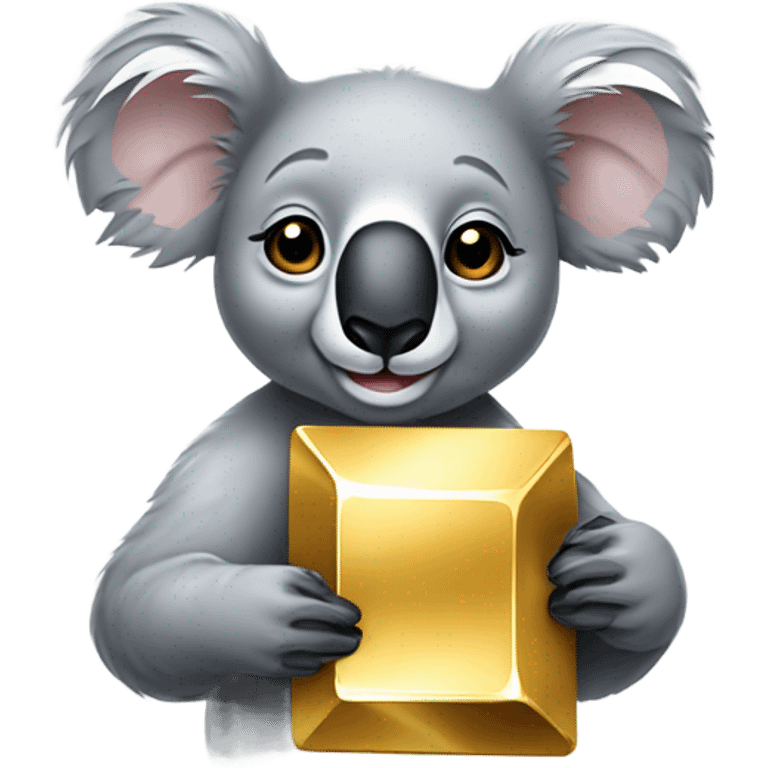 Women Koala with gold bar  emoji