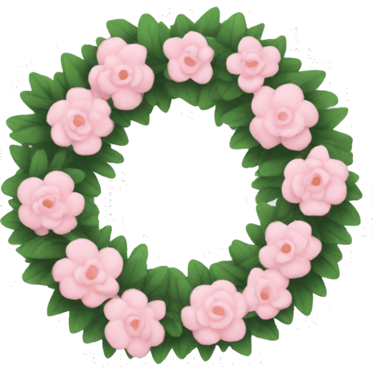 light pink wreath emoji