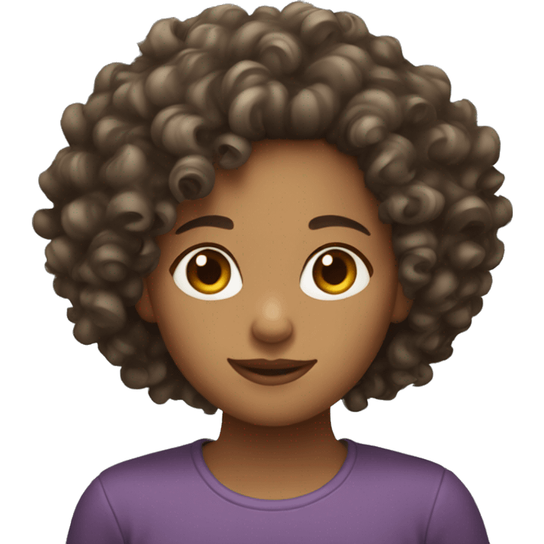 Curly hair girl  emoji