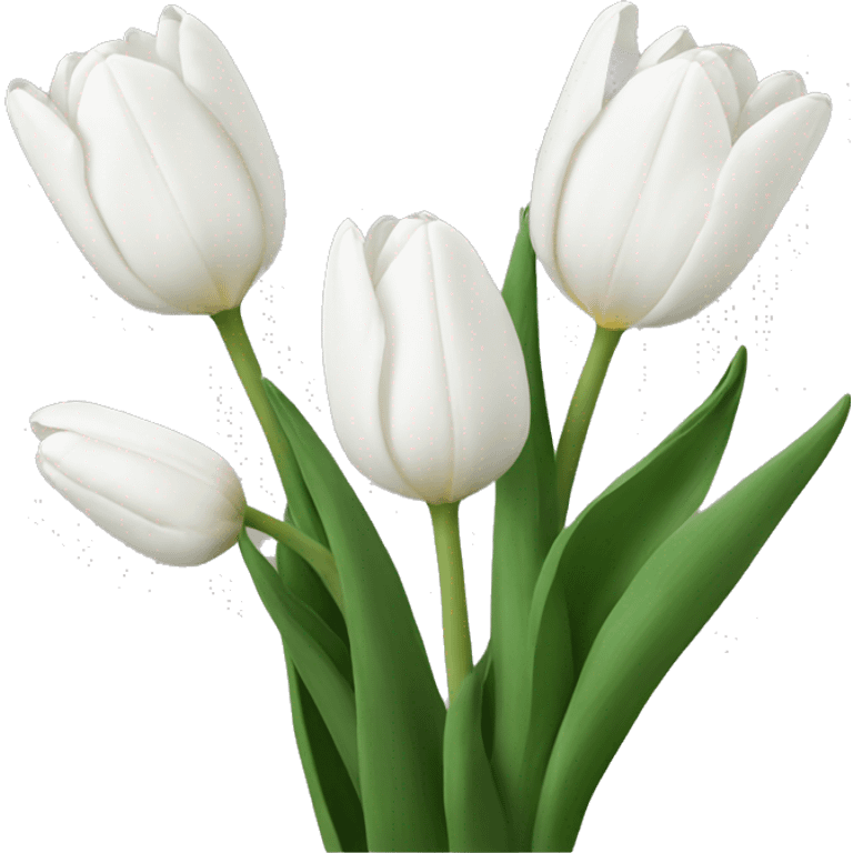 White tulips  emoji