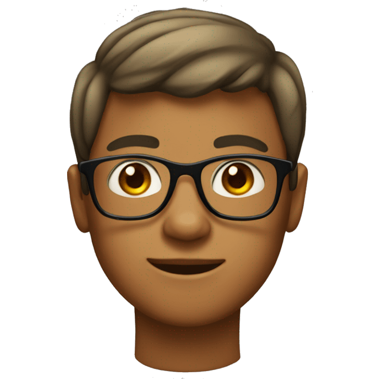 tan skin boy with glasses emoji