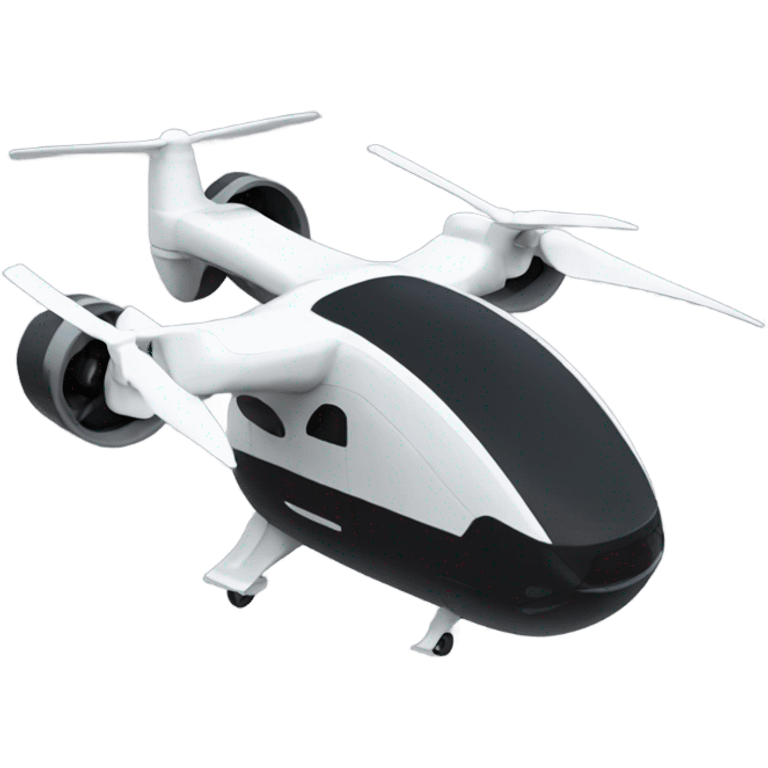 Evtol aircraft in all back  emoji