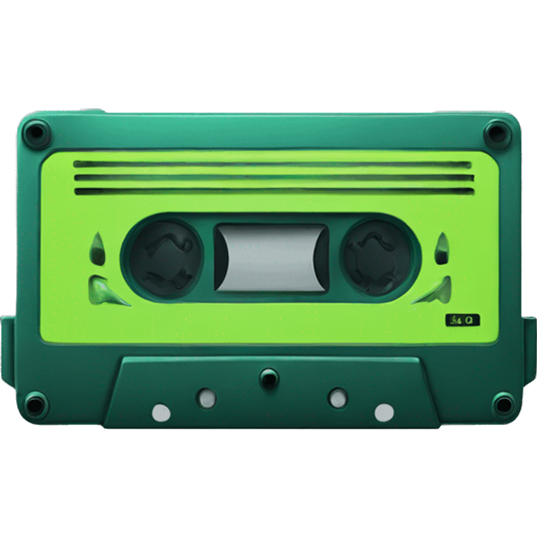 Alien Green Cassette audio emoji