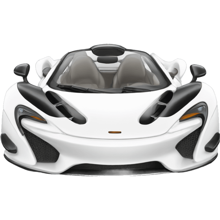 White McLaren with doors up  emoji