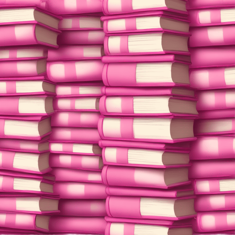 Pink stack of books emoji