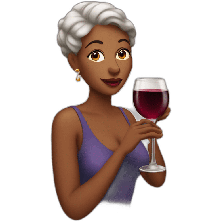 Lady Day Drinking Red Wine emoji