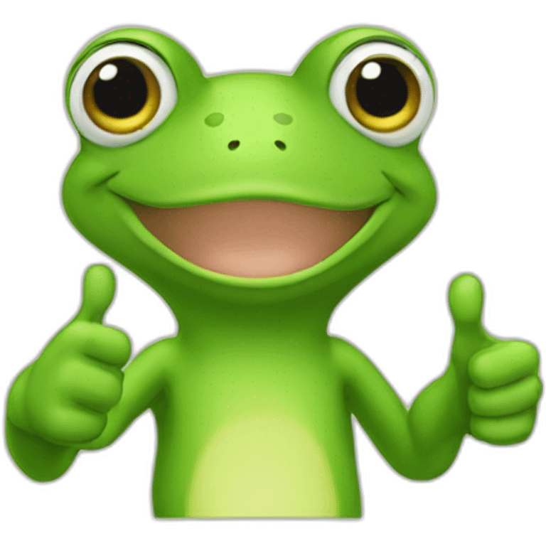 Frog thumbs up emoji