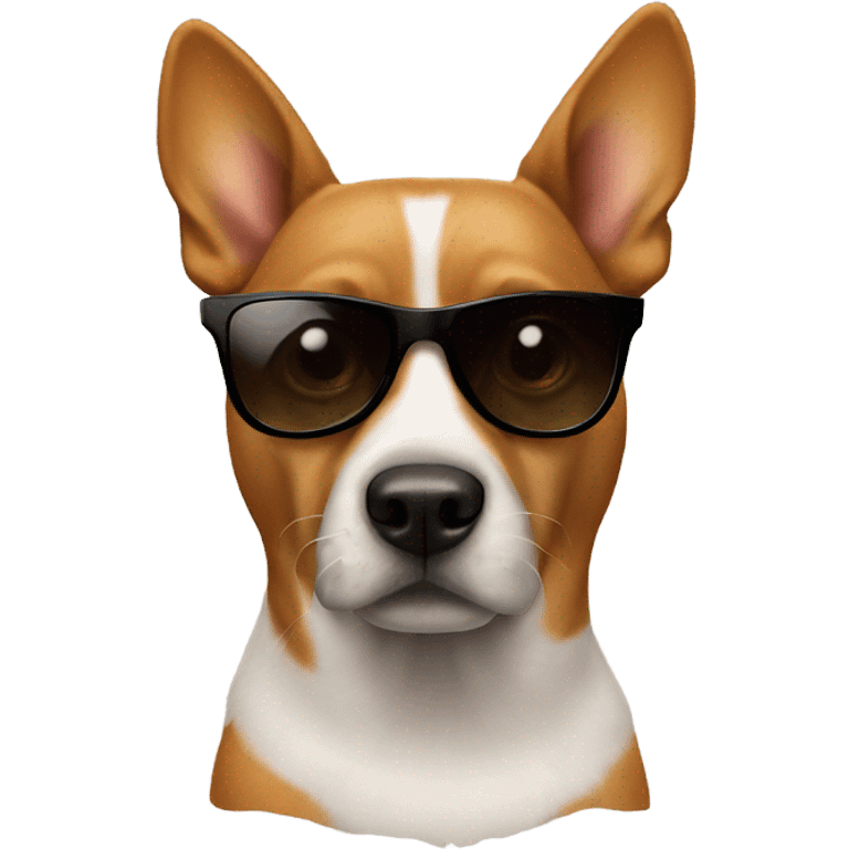 Dog wearing sunglasses  emoji