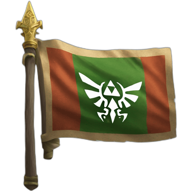 Hyrule Kingdom Flag waving From Twilight Princess emoji