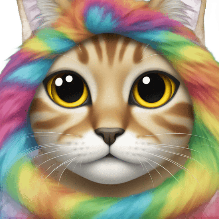 Rainbow cat emoji