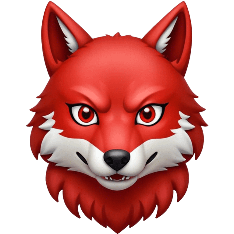 Evil Scary Red Wolf emoji