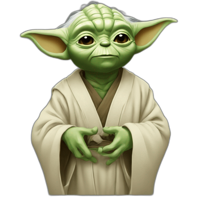 Yoda qui fait un doigt d honneur emoji